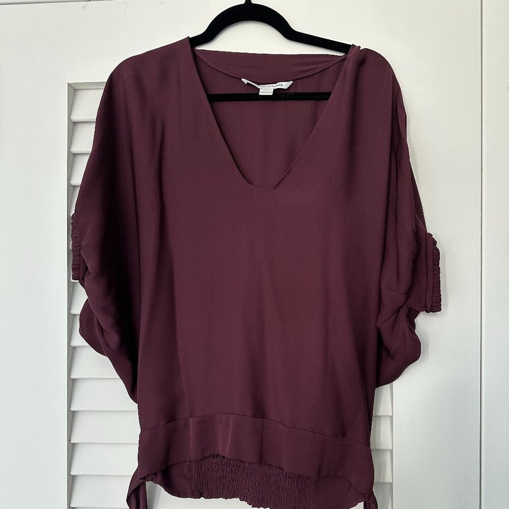 Diane Von Furstenburg Silk Edna Top, Size 2
